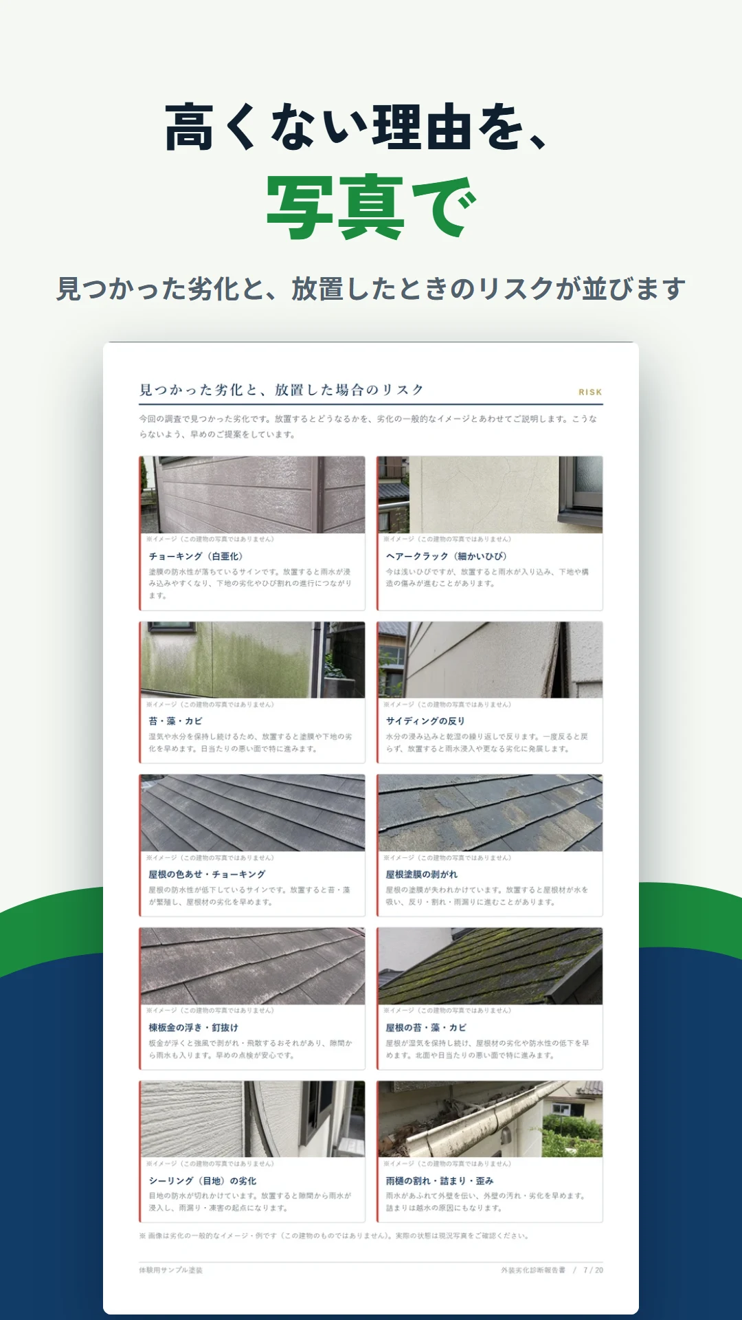 診断報告書の劣化と放置リスクのページ